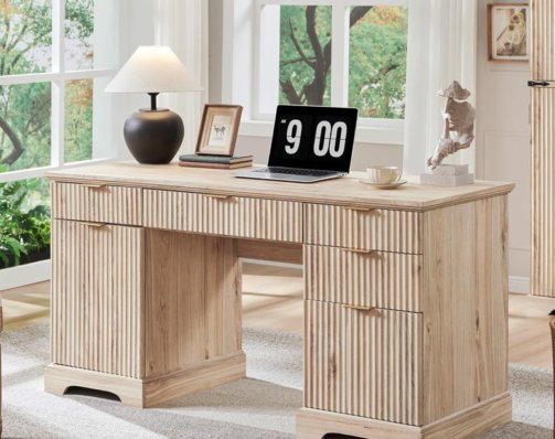 Modern+Executive+Desk+With+Storage,+Wood+Home+Office+Desk+With+Drawer+&+Cabinet-72639144