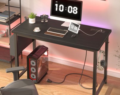 Writing+Desk+With+Power+Outlets+Rectangle+Computer+Desk-941410723-939724221