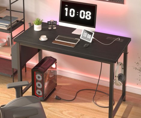 Writing+Desk+With+Power+Outlets+Rectangle+Computer+Desk-941410723-939724221